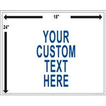 Custom Sign 24 x 18 Inches on Heavy Duty White Aluminum - www ...